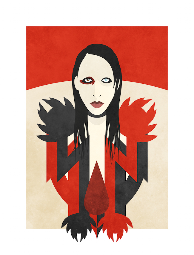 Marylin Manson ©Nico Murri - poster, print, illustration