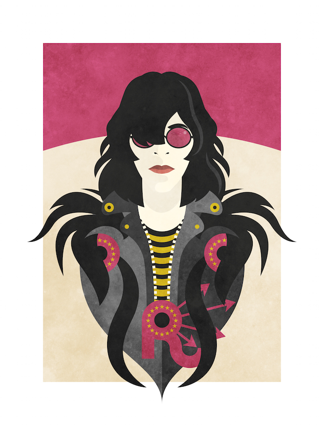Joey Ramone ©Nico Murri - poster, print, illustration