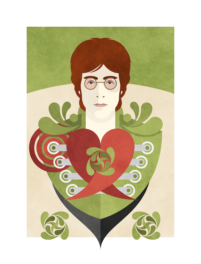 Beatles - John Lennon ©Nico Murri - poster, print, illustration