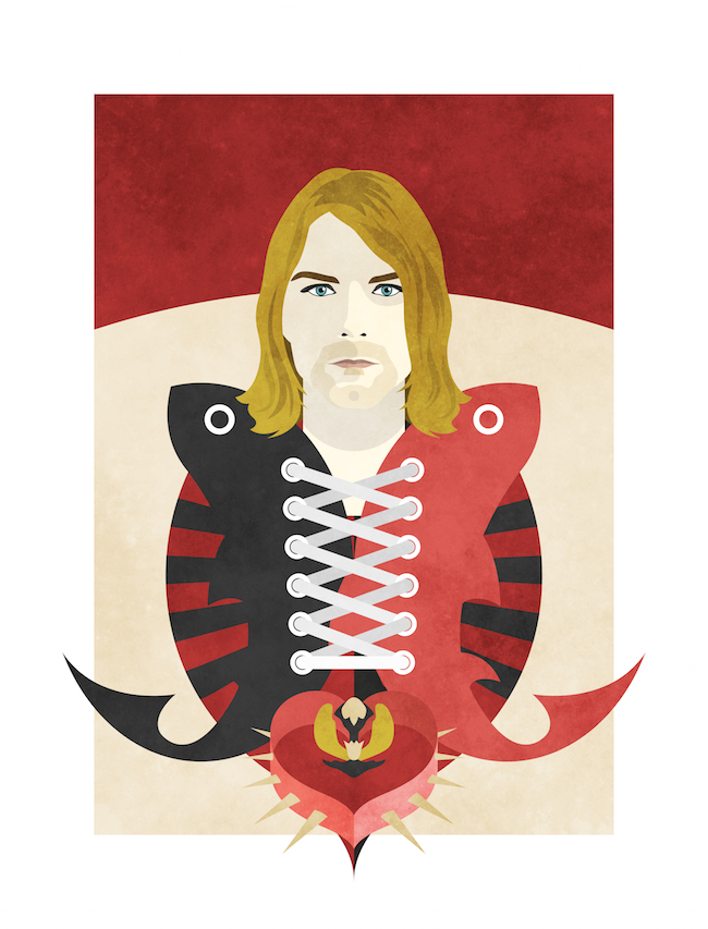 Kurt Cobain 02 ©Nico Murri - poster, print, illustration